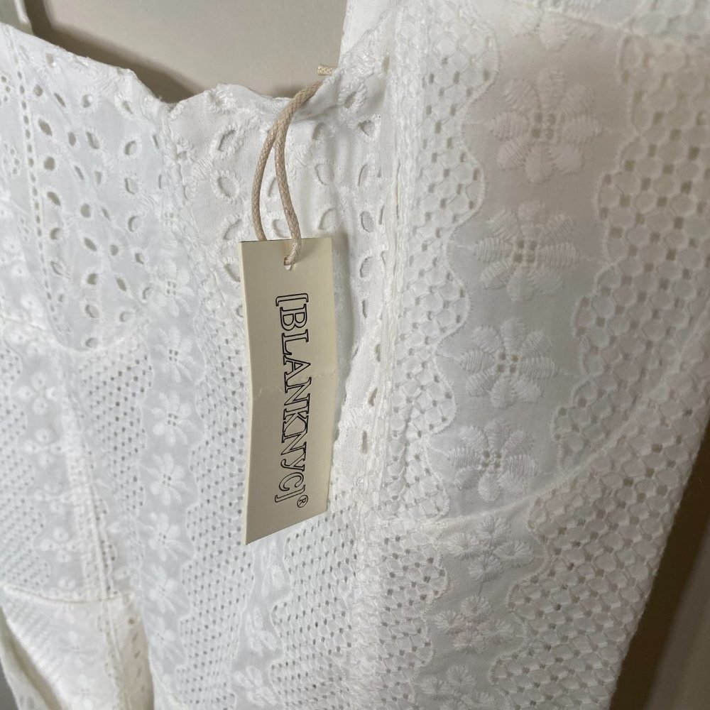 NWT Blank NYC White Eyelet Romper in Downtown Vibes - Picture 5 of 12